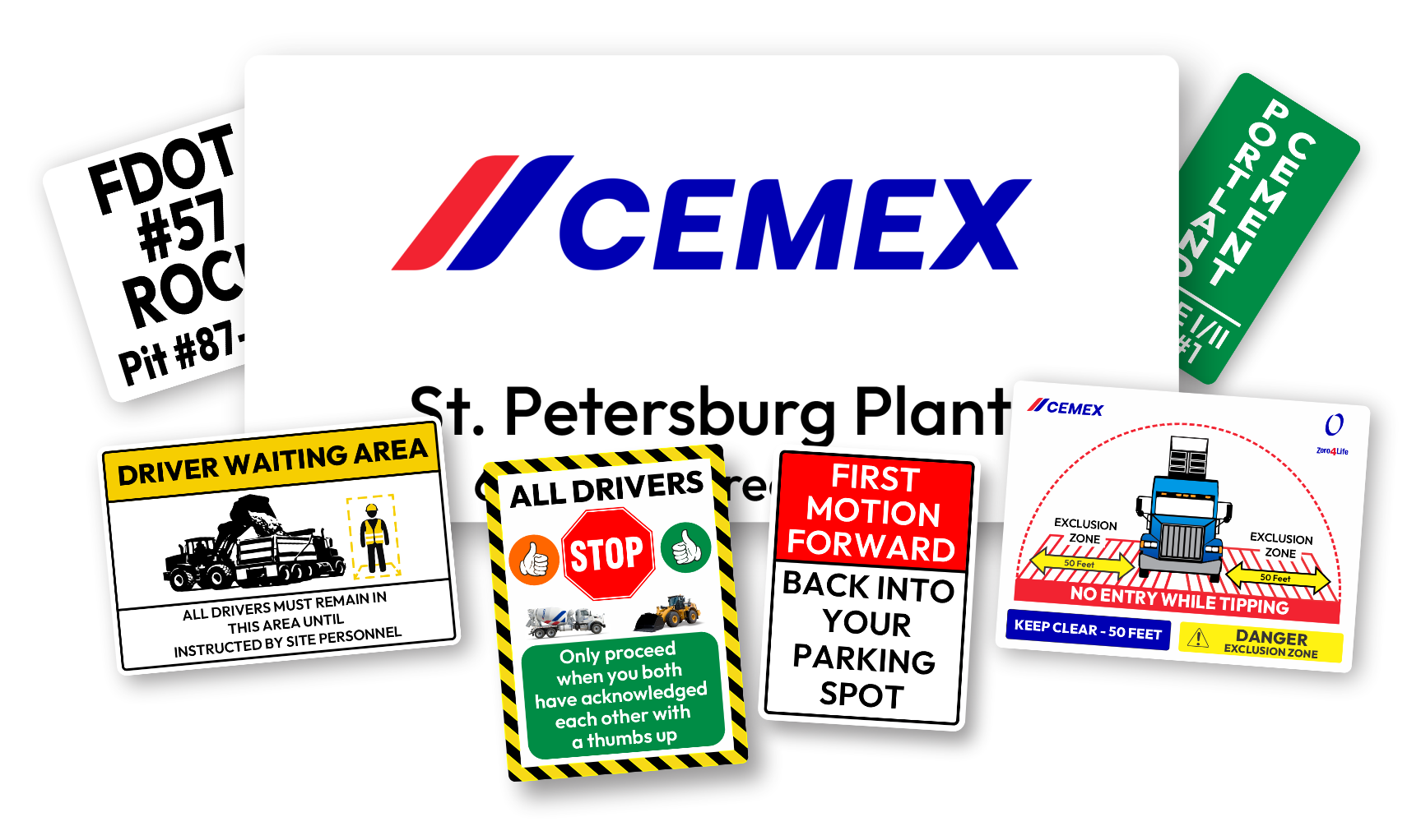 A few examples of signs we make for Cemex